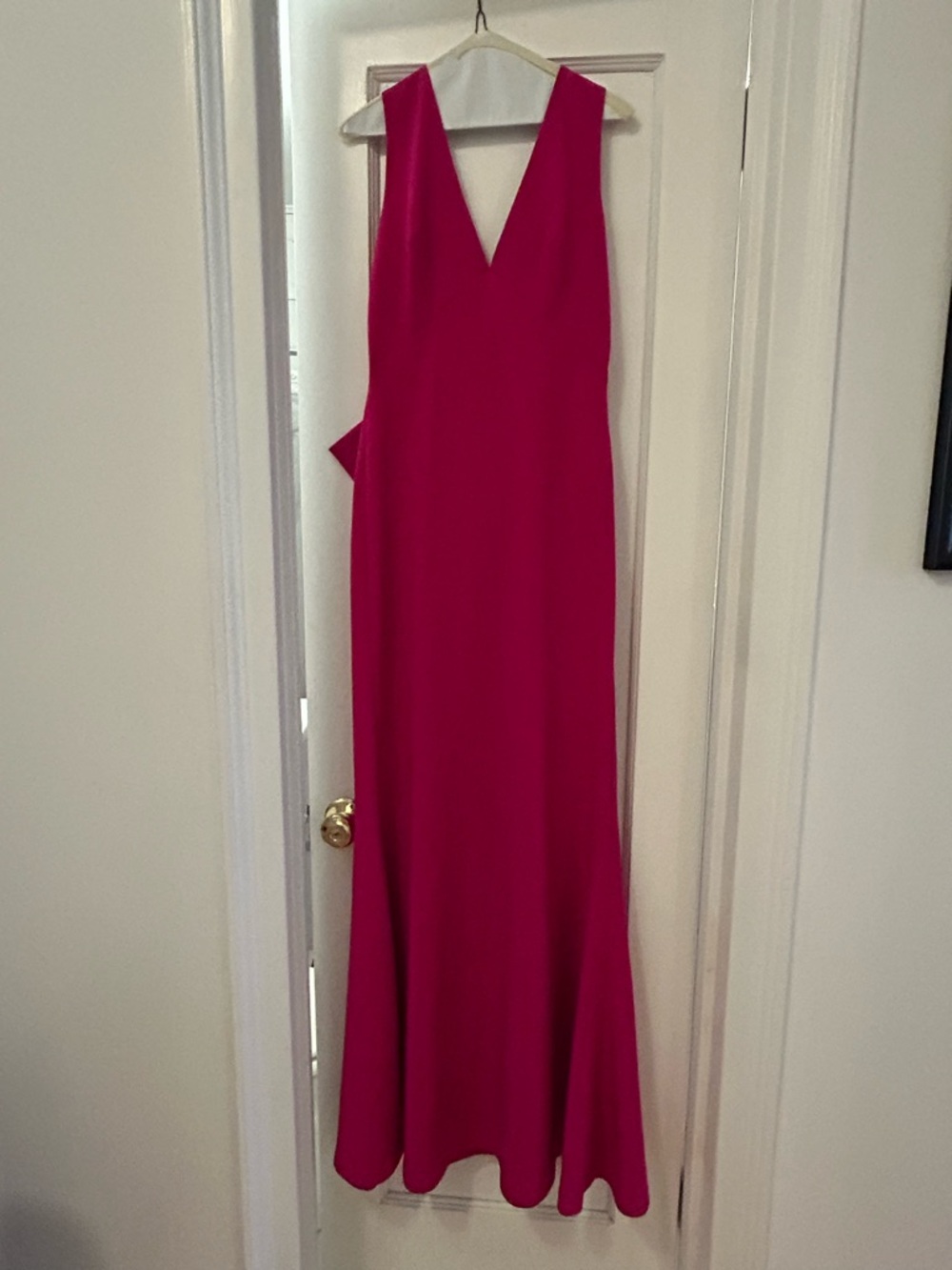 Sachin + Babi Fuchsia Sleeveless V-Neck Maxi Gown